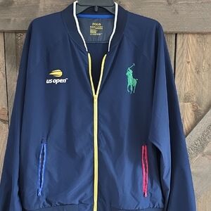 Polo by Ralph Lauren US Open Navy Track  Jacket with Color-Accent Trim